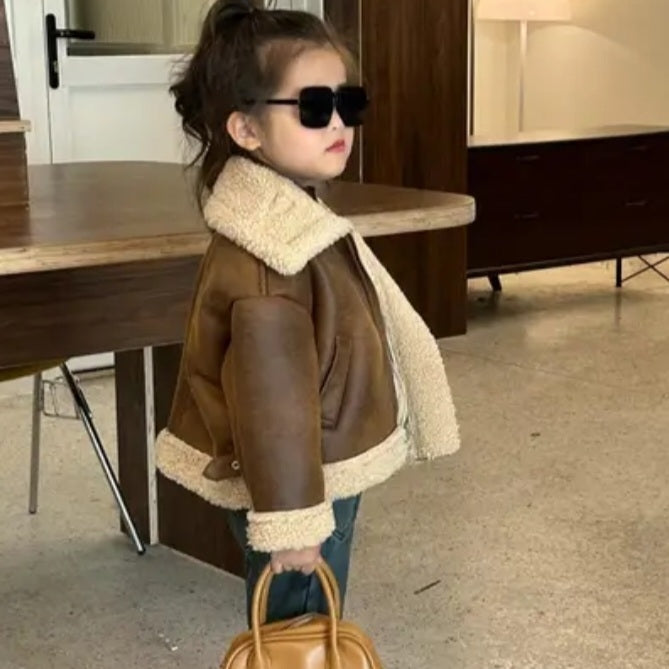 Unisex Faux Shearling Kids Jackets
