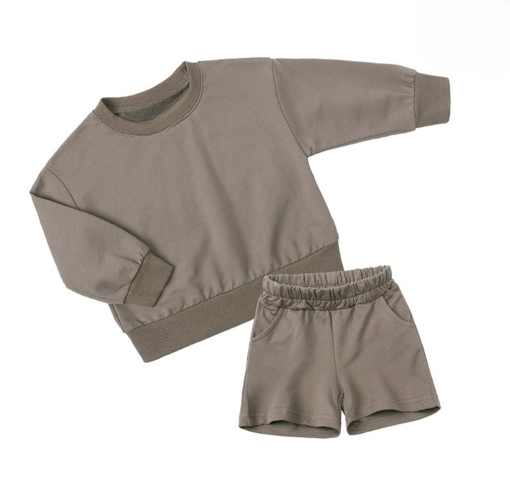 Long Sleeve Shirt and Shorts Set