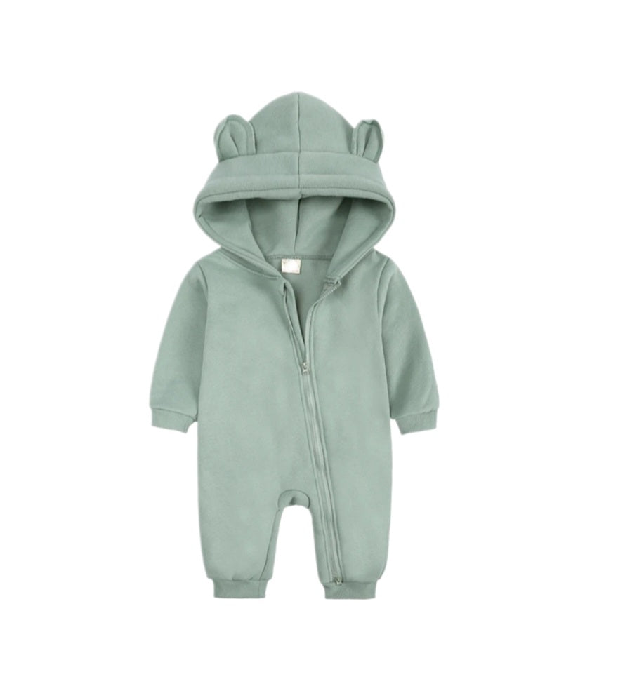 Bear Ear Hooded Romper