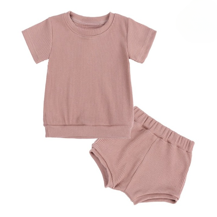 Ribbed T-Shirt and Shorts Set