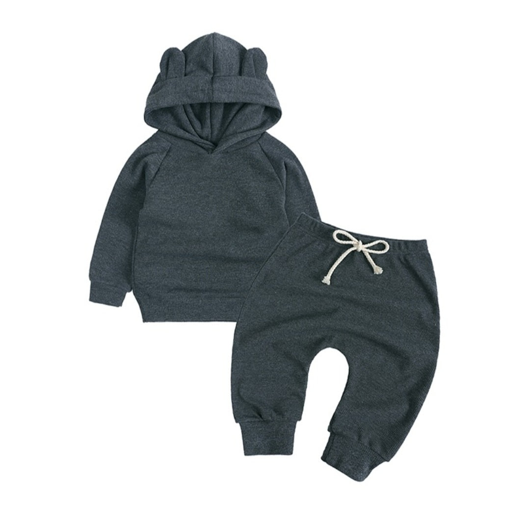 Bear Ear Hoodie Jogger Set